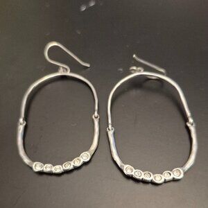 Grace & Heart Hammered Silver Horseshoe Earrings